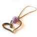 Veronica Love heart pendant in bronze and lilac
