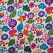 PURPLE PINK mushroom forest woodland kawaii style cotton FABRIC
