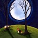 Come Back Welsh Corgi dog art print by Todd Young