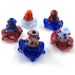SALE - 50% discount - lampwork glass beads - lampwork beads set - Lampwork beads - Francesco Inspiration Tulip Bells beads (5) SRA