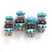Lampwork beads, Handmade lampwork bead glass, Lampwork beads, Lampwork beads set, Caterpillar Beads (4) SRA