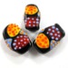 Handmade Lampwork bead glass focal - Lampwork beads set - Squeezed Sabres Beads (3) SRA