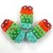 Handmade Lampwork bead glass focal - Lampwork beads set - Squeezed Caterpillar Bubbles Beads (3) SRA