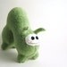 Handmade Inchworm Stuffed Animal in Sage Green