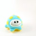 Small Alien Stuffed Animal Aqua and Bright Yellow Fluffcrobe Kids Plush Toy