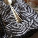 Set of Four Black Palm Napkins