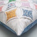 Reproduction Vintage Feedsack 30's and 40's Cathedral Windows Pillow Cover - 18 Inches