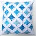 35% Off Sale Decorative Pillow Cover Blue Batik Cathedral Windows Throw Pillow Cover 18 Inches