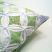 Decorative Pillow Cover Throw Pillow Batik Green Cathedral Window - 18 Inches