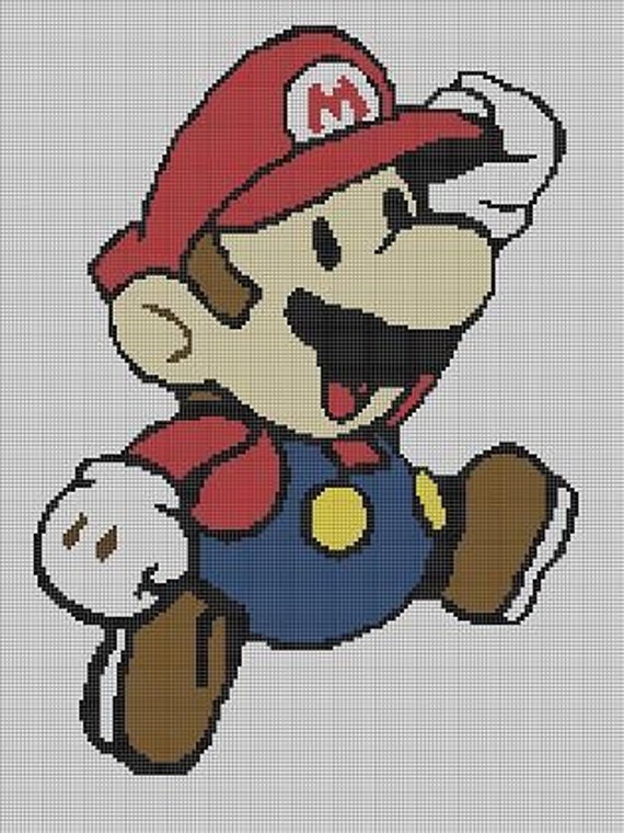 Items similar to CROCHET PATTERN SUPER MARIO AFGHAN GRAPH E-MAILED.PDF ...