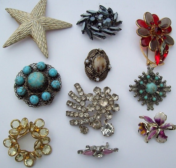 VINTAGE BROOCH CollectionSigned RSKMiracleMade by hamptonsgirl1