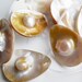 SALE - Last one, Larger Size, White Mother of Pearl Pear Pendant, 35MM, PK1