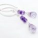 amethyst earrings, purple earrings, lilac earrings, sterling silver earrings, dangle earrings, lavender earrings