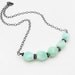 mint green necklace chunky gemstone necklace chunky green stone necklace pastel green boho necklace sterling silver necklace