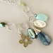 SANTA CRUZIN' - FREE SHIPPING sterling silver and mixed gemstone charm necklace