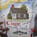 Retro Cape Cod Massachusetts Linen Souvenir Kitchen Towel Great Graphics