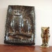 Vintage Brass Owl and Wall Plaque