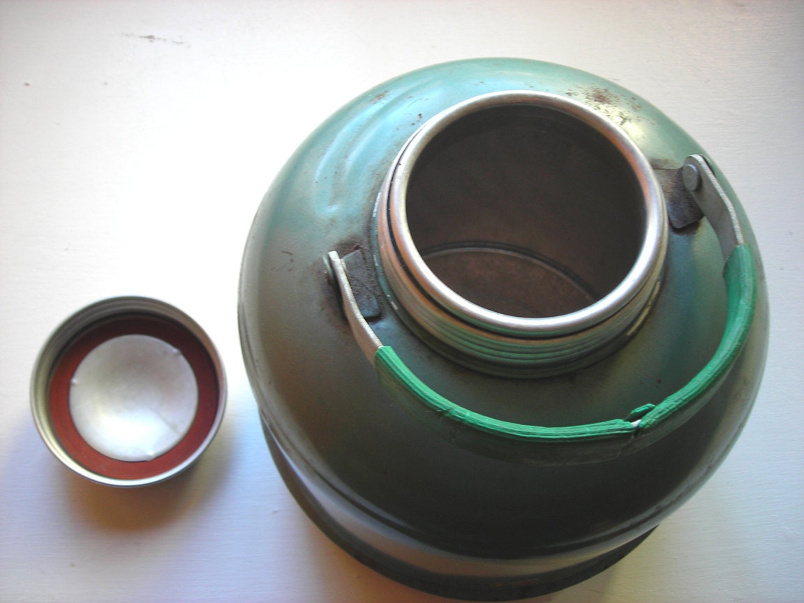Vintage Camping Thermos Vagabond Metal Cooler