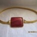 Vintage Gold Belt With Large Glass Jeweled Buckle SIZE Small to Medium