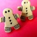 Gingerbread Man Stud Earrings - Christmas Cookie Ear Posts - Tan