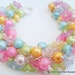 Spring in Pastels - Pearl Beaded Charm Bracelet - Handmade Original Designs by Kim Smith