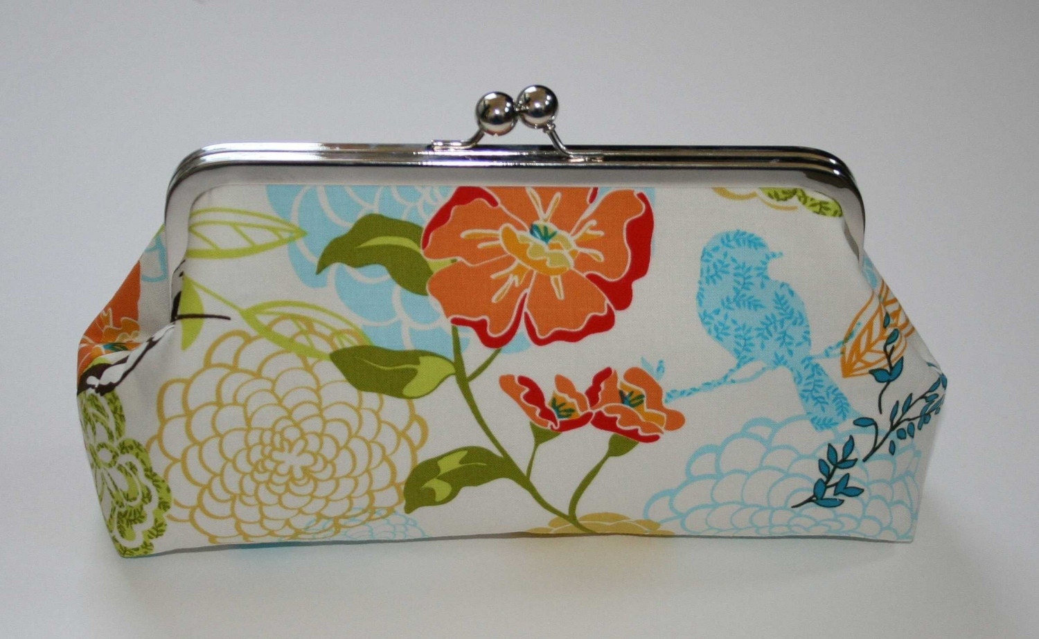 Bridesmaid Clutch Purse Bridal Clutch Blue Chartreuse Yellow