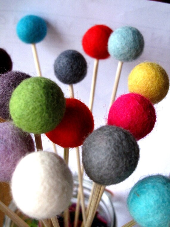 Items similar to Felt Balls 2cm x bag of 60 CHOOSE your 6 Colours