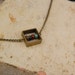 Brass Necklace--Geometric Shape Squared