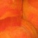 8 oz Hand Painted Wool Top for Spinners Orange Sherbet