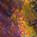 Artist Created UNIQUE Cotton Fabric Panel Abstract Jewel Tones Fiber Art