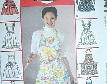 Apron Sewing pattern, Woman Apron Pattern McCalls Fashion Accessories 2947 Misses size NEW Uncut, misses apron sewing pattern