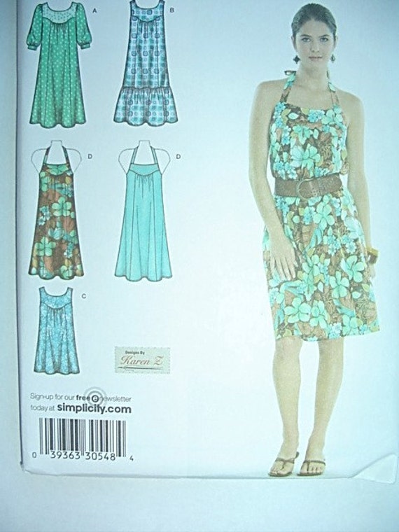 Easytosew Simplicity dress sundress pattern misses women 10