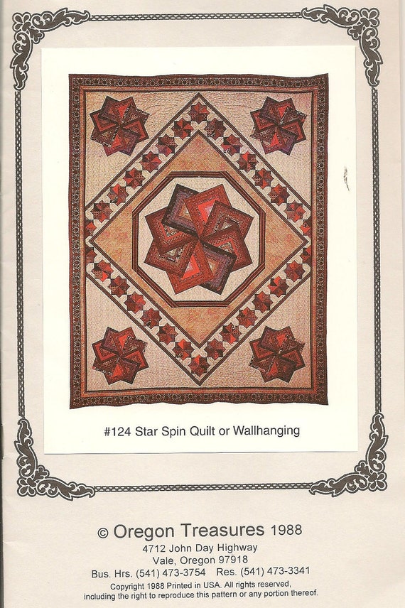 DeStash Oregon Treasures Star Spin Quilt or Wallhanging