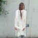 Ivory bamboo fringe sweater LAST ONE left in this shade