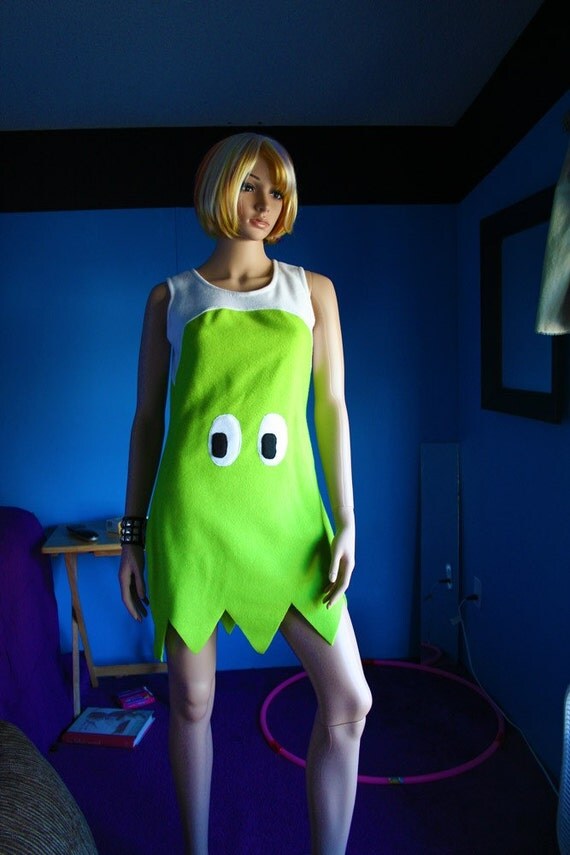 Pacman Ghost Costume Green by boobercakes on Etsy