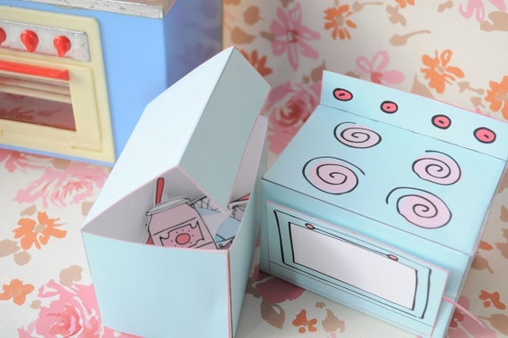 Mini-Play Toy Paper Kitchen PDF Printable Pattern