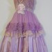 Lavender roses dress silk lace gypsy boho rose romantic medium by vintage opulence on Etsy