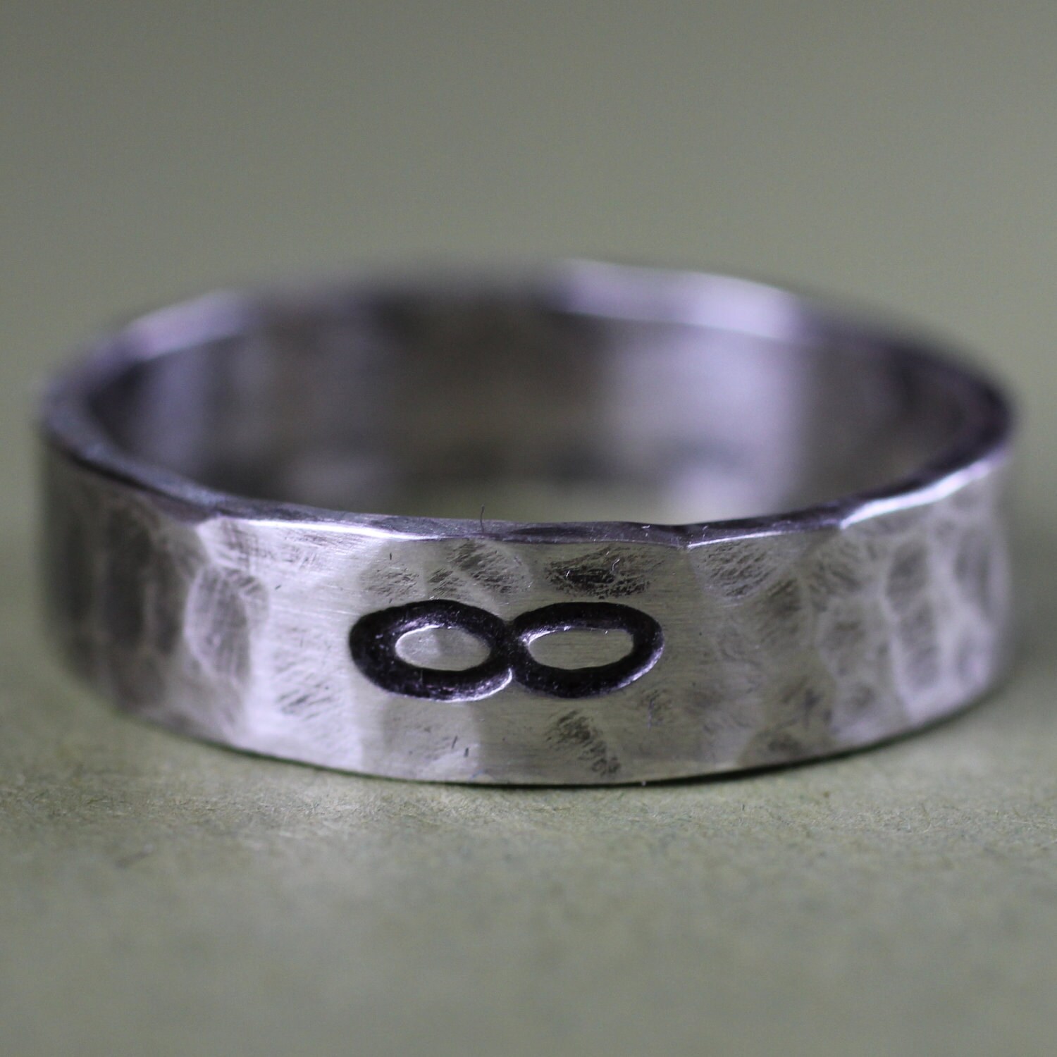 Sterling Silver Hand Stamped Personalized Ring for Men or