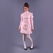 1960s Floral Victorian Sundress / Pink Prairie mini Dress / M