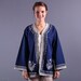 60s Boho Jacket / Oriental Blazer / Silver Snow Queen Gown / S / M / L