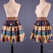 Tribal Print Cotton Mini Skirt / Southwestern Print / Medium