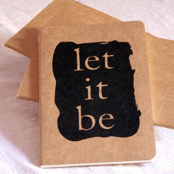 Let It Be Moleskine Cahier Kraft Notebook Journal Blank