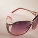 Italian Vintage 1976 Women Sunglasses Pink Silver Tone Ornate