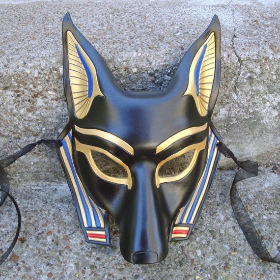 Egyptian Jackal Mask Anubis...handmade leather mask