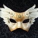 Il Tempo Vola V2... original mixed media handmade winged Venetian clockwork mask