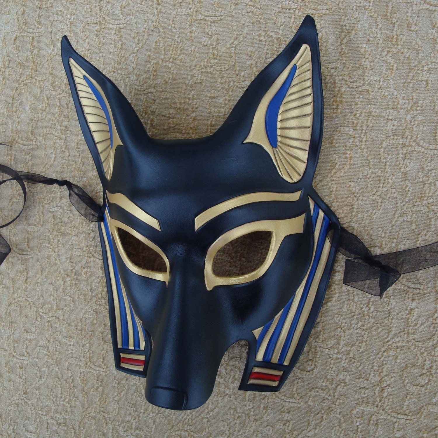 Egyptian Jackal Mask Anubis ...handmade leather mask