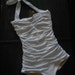 White retro rouched one piece swimsuit made to order