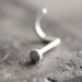 20g Silver nose screw - Rustic Disc Flat nose ring in 20 gauge sterling silver