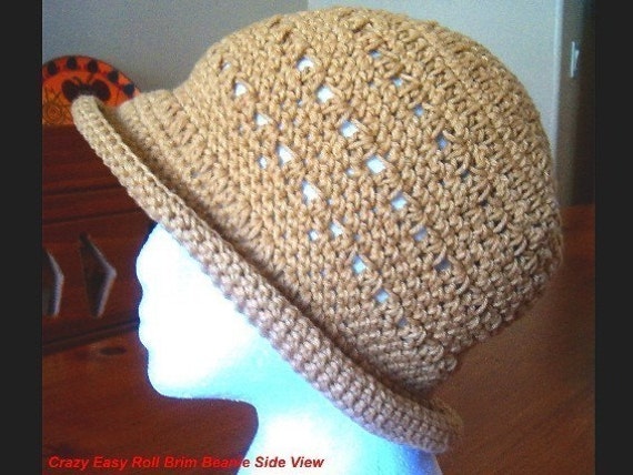 hats patterns crochet crazy Hat Easy Crochet Crazy Pattern Three Crusher Brim Bucket Custom