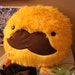 ON SALE- Yellow Mustache Pillow